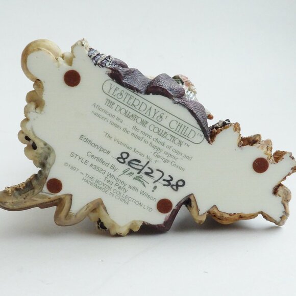 Yesterdays Child Vintage BOYDS BEARS Figurine Whitney w/ Wilson Tea Party #3523 - Picture 11 of 13